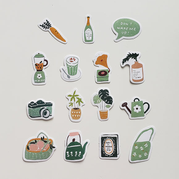 15 Green Lifestyle Stickers